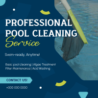 Professional Pool Cleaning Service Linkedin Post Design
