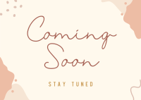 Minimalist Coming Soon Postcard