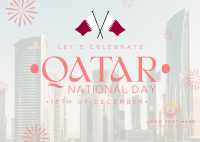 Qatar Independence Day Postcard