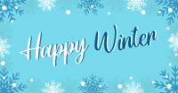 Winter Snowflake Greeting Facebook Ad