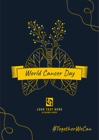 World Cancer Day Lungs Illustration Poster