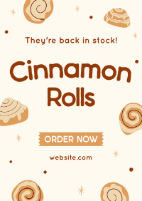 Quirky Cinnamon Rolls Poster Design