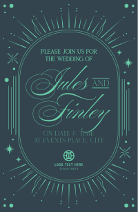 Celestial Art Deco Invitation