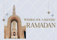 Greeting Ramadan Arch Postcard