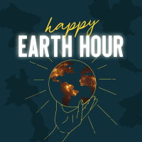 Happy Earth Hour Instagram Post