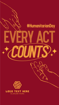 Handdrawn Humanitarian Day Facebook Story