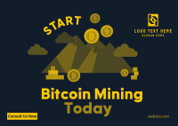 Bitcoin Mountain Postcard