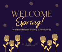 Welcome Spring Greeting Facebook Post