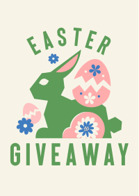 Floral Easter Bunny Giveaway Flyer