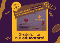 Educator Teacher's Day Postcard Design