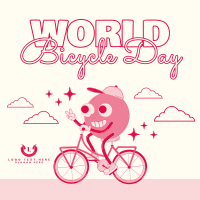 Celebrate Bicycle Day Linkedin Post Design