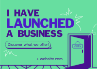 Minimalist Business Launch Postcard Image Preview