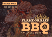 Barbeque Delivery Now Available Postcard Design