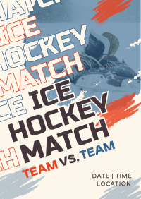 Ice Hockey Versus Match Flyer