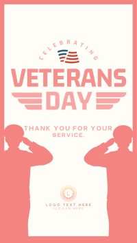 Strong Veterans Day Commemoration TikTok Video Design