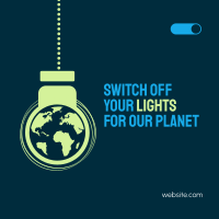 Earth Hour Lights Off Instagram Post Design