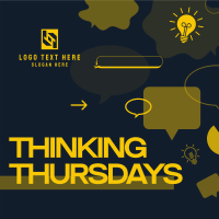 Thinking Thursday Bubbles Instagram Post Design