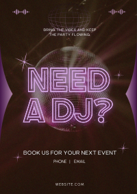 Hire a DJ  Poster