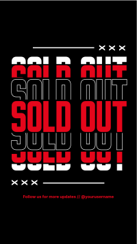 Sold Out Announcement Instagram Story