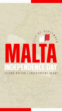 Simple Malta Independence Day TikTok Video Design