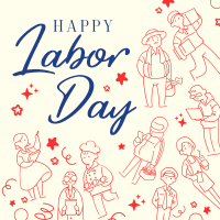 Labor Day  celebration Instagram Post Design