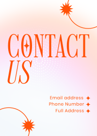 Dainty & Elegant Contact Us Poster