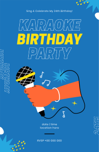Karaoke Birthday Bash Invitation Design