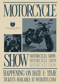 Retro Motorcycle Show Poster