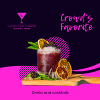 Ladies Night Cocktails Instagram Post