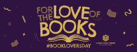 Book Lovers Doodle Facebook Cover Image Preview