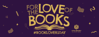 Book Lovers Doodle Facebook Cover Image Preview