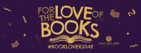 Book Lovers Doodle Facebook Cover Design
