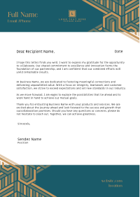 Elegant Corporate Lines Letterhead