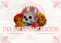 Elegant Dia De Muertos Postcard