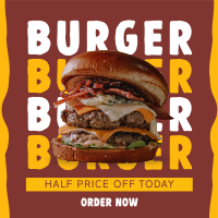 Free Burger Special Linkedin Post Design