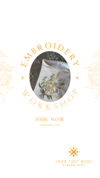 Embroidery Workshop Instagram Story