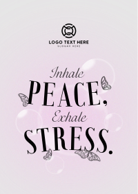 Relaxation Breathing  Quote Poster