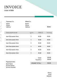 Simple Minimalist  Invoice