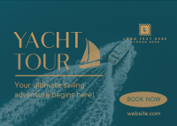 Yacht Tour Postcard Design