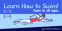 Summer Swimming Lessons Twitter Post