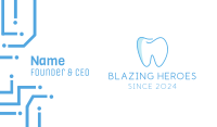 Dental Blue Tooth Dentist Business Card Image Preview