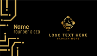 Gold Watch Microphone Business Card Design