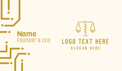 Minimalist Legal Lawyer Attorney Scales Business Card Image Preview