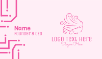 Pink Feminine Hairdresser Business Card