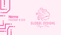 Pink Feminine Hairdresser Business Card Design