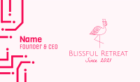 Pink Flamingo Hat Business Card