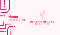 Pink Flamingo Hat Business Card Image Preview