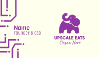 Cute Purple Elephant Business Card Image Preview