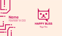 Pink Cat Messaging App Business Card