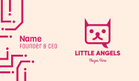 Pink Cat Messaging App Business Card